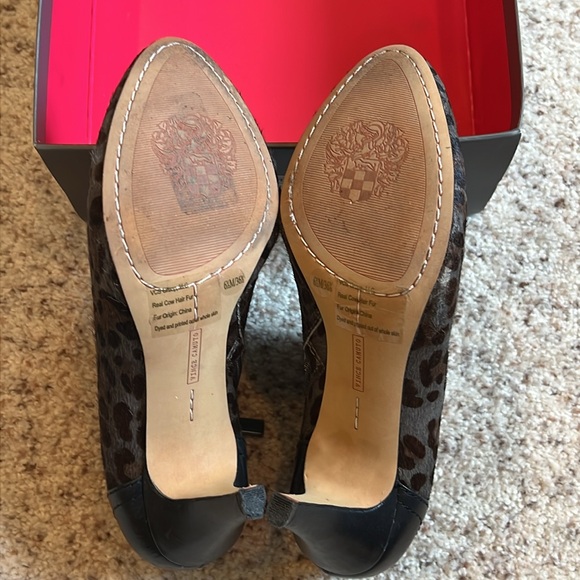 Vince Camuto Vala Dusk Leopard Heeled Booties - Picture 9 of 11